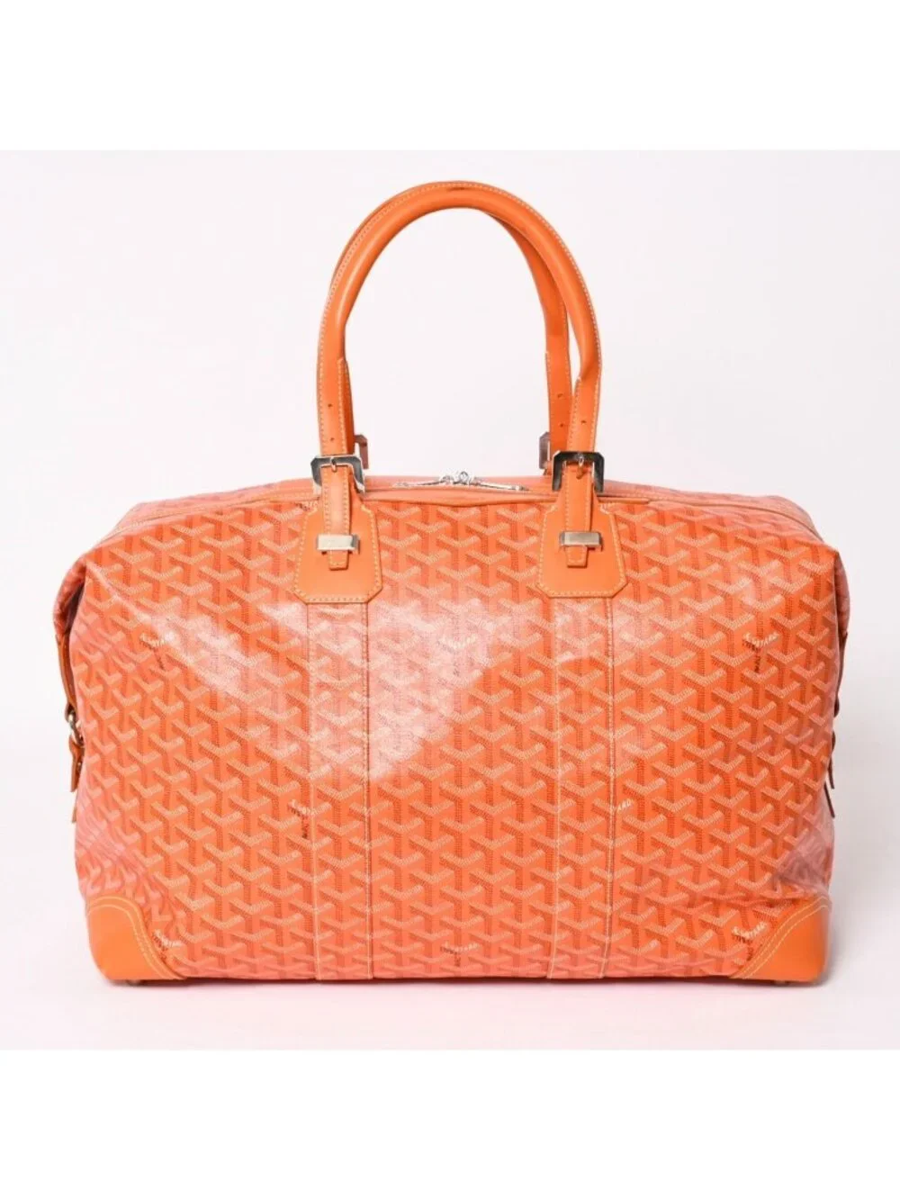 Goyard Boston Bag Back Boeing 45 Orange All Over Print
